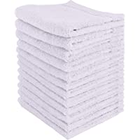 Utopia Towels - 12 Toallitas de algodón de Lujo (30 x 30 cm- Blanco)